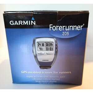 Garmin Forerunner 205 GPS Fitness Watch Retro Complete in Box Tested Works